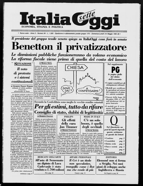 Italia oggi : quotidiano di economia finanza e politica